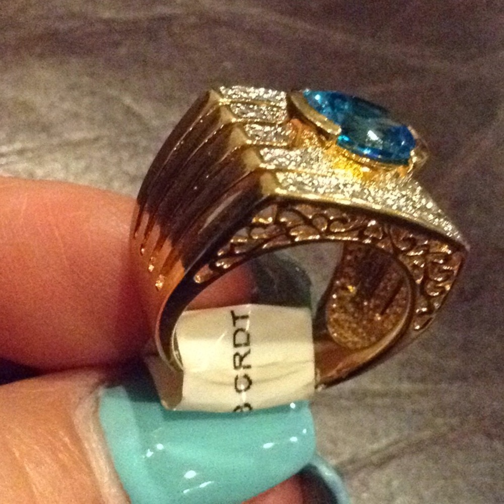 Lad created Apatite & CZ Ring - Picture 3 of 3
